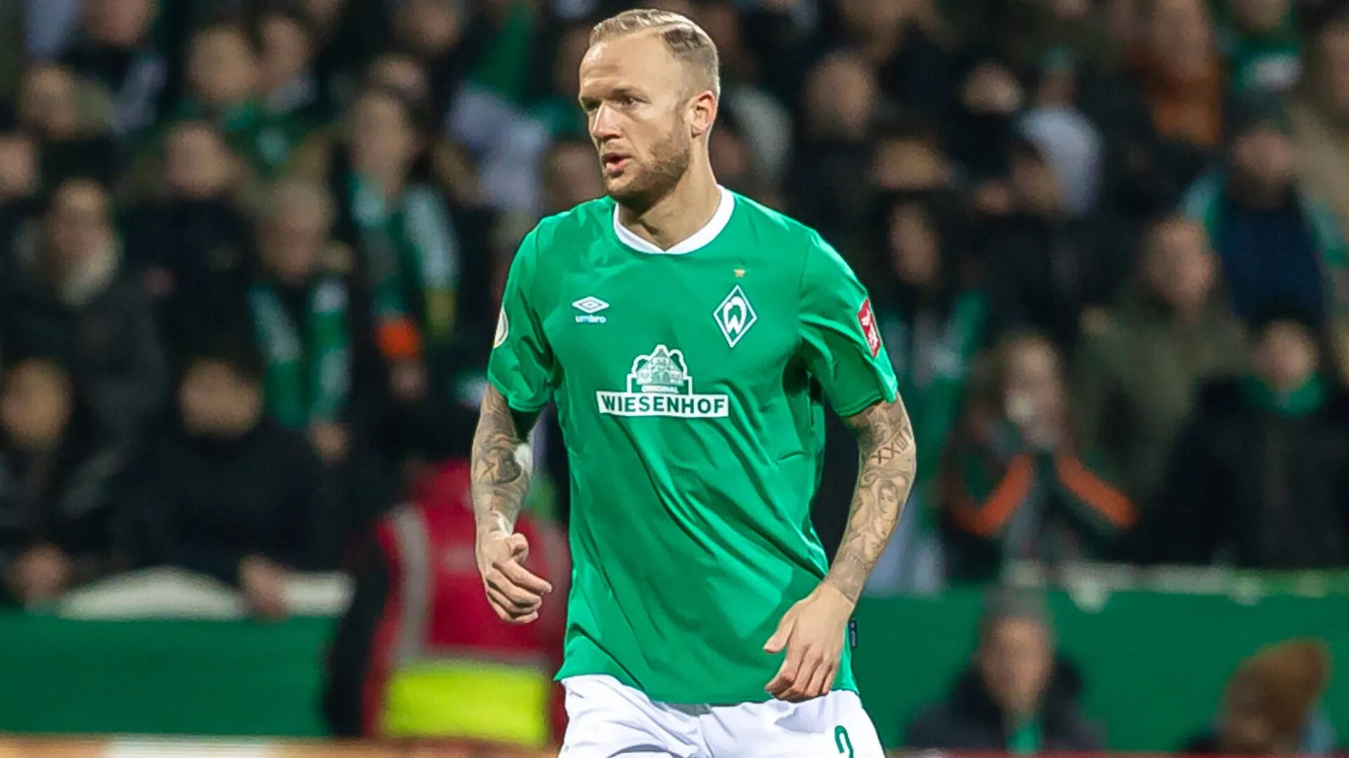 Kevin Vogt in the Werder jersey (archive photo): In 2020, the defender also played for the green-whites for six months. Kevin Vogt in the Werder jersey (archive photo): In 2020, the defender also played for the green-whites for six months.