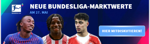 Join the discussion now about the market values of the Bundesliga!