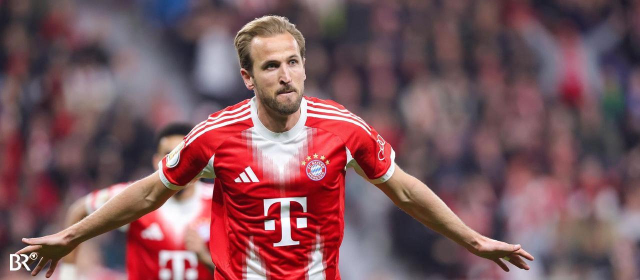 Harry Kane celebrating the goal