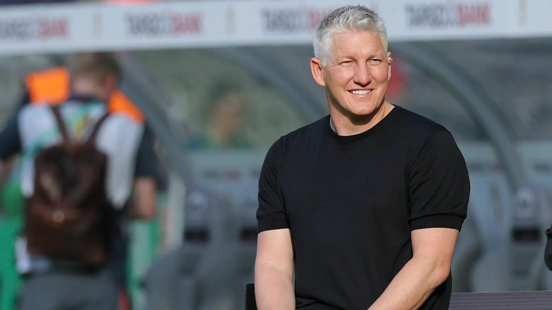 On the sidelines: Bastian Schweinsteiger before the start of the DFB Cup final. On the sidelines: Bastian Schweinsteiger before the start of the DFB Cup final.