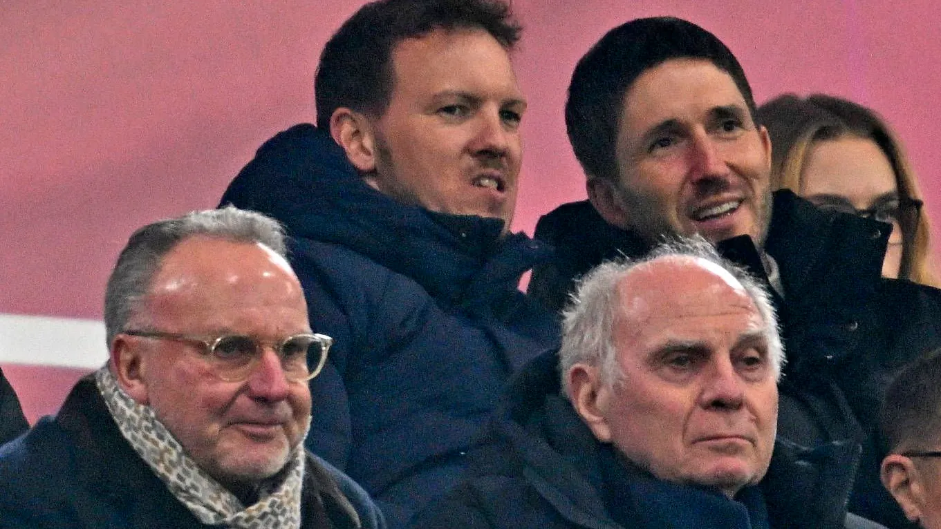 Julian Nagelsmann (top left) and Uli Hoeneß (front right): There have been tensions between the two men recently.