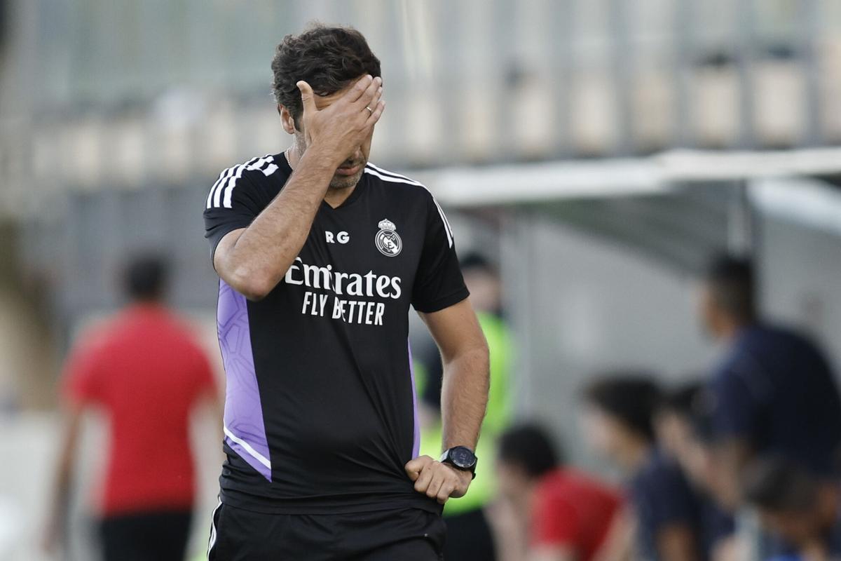 Raúl González, during a match with Real Madrid Castilla.