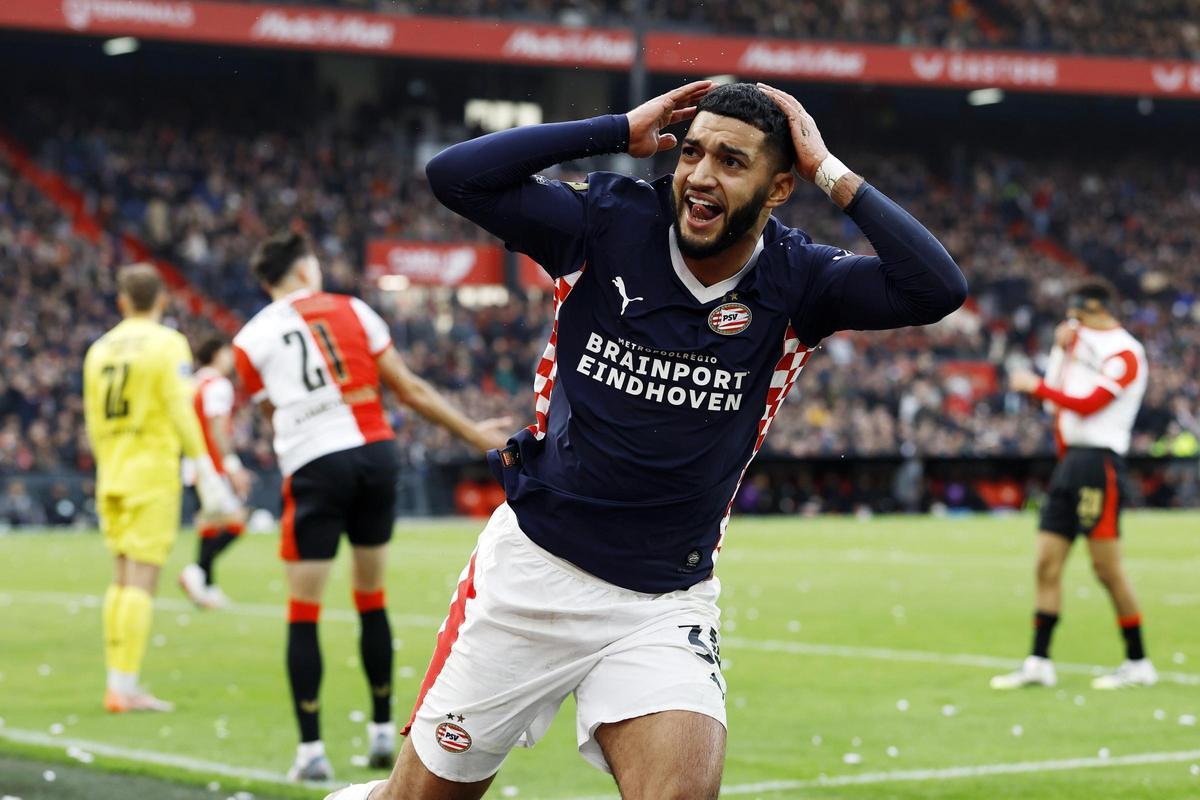 Ismael Saibari, during the match against Feyenoord