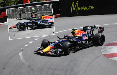 Max Verstappen third behind dominant Ferraris after first training, Red Bull teammate crashes
