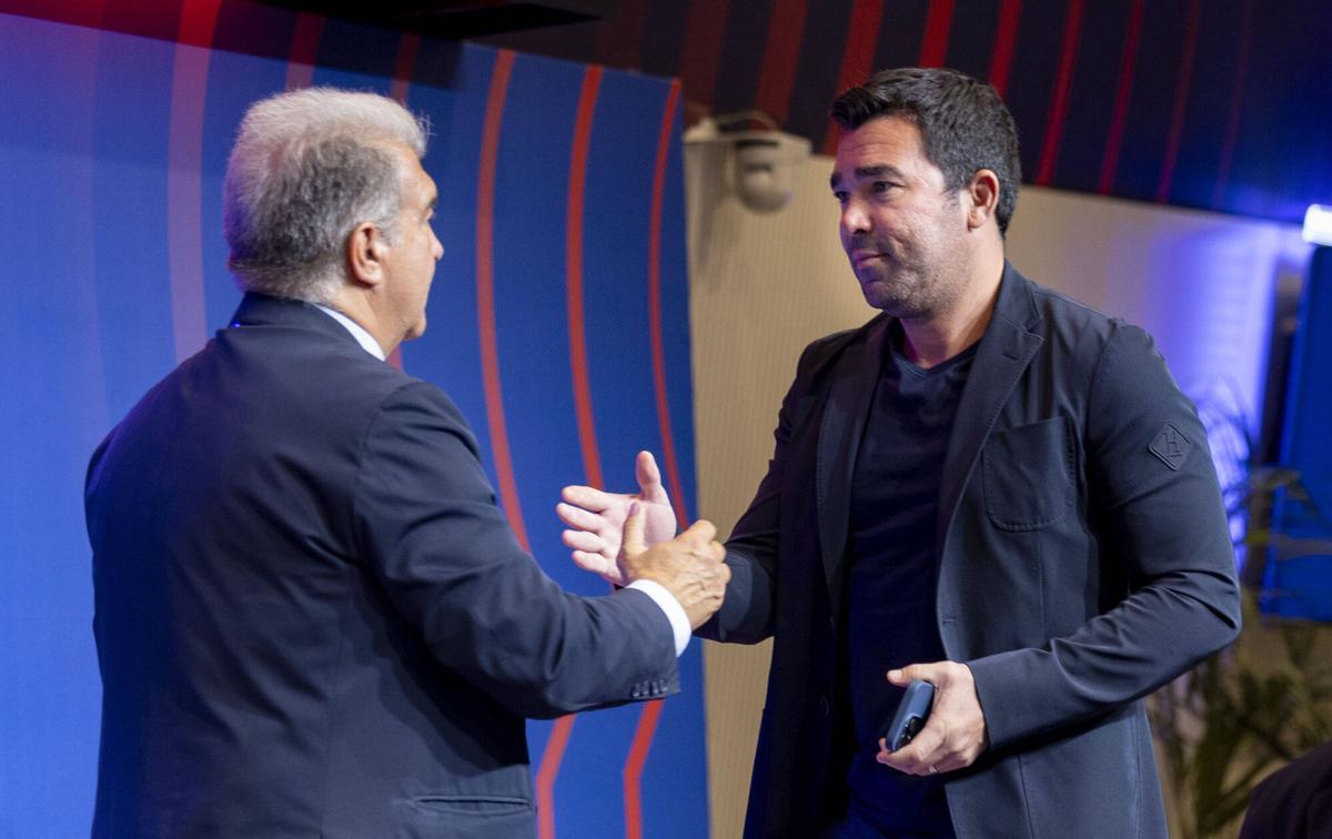 Joan Laporta and Deco, during an FC Barcelona event