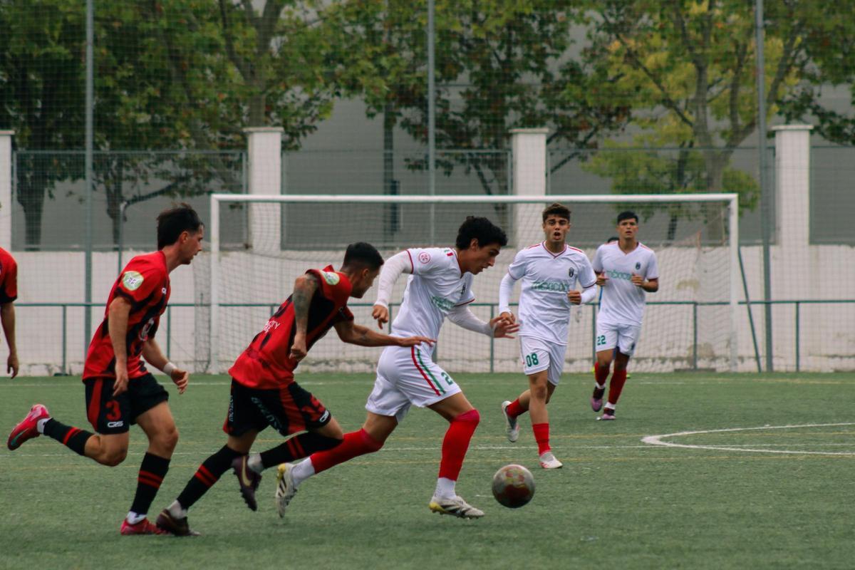 México FC during one of their confrontations in Tercera RFEF
