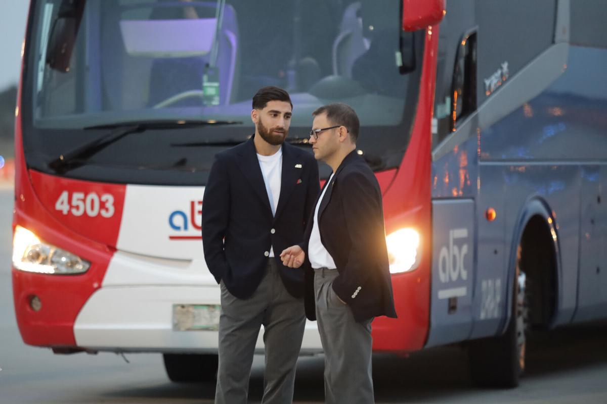 Iran player Alireza Jahanbakhsh, upon arrival this Sunday at the Tijuana International Airport