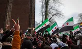 Syrian residents of Utrecht celebrate the downfall of the Assad regime on December 8.