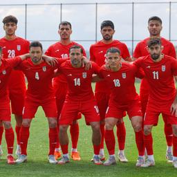 Iran's national football team poses for a team photo