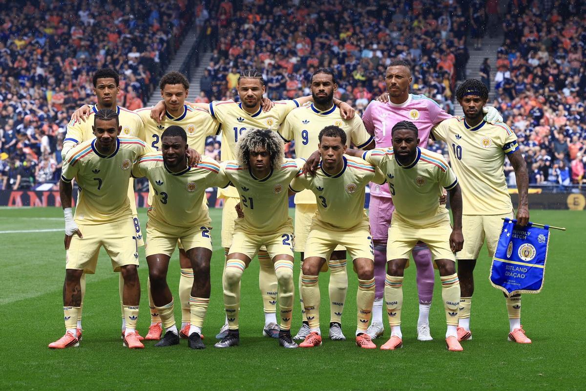 Curaçao lineup in a recent friendly against Scotland.