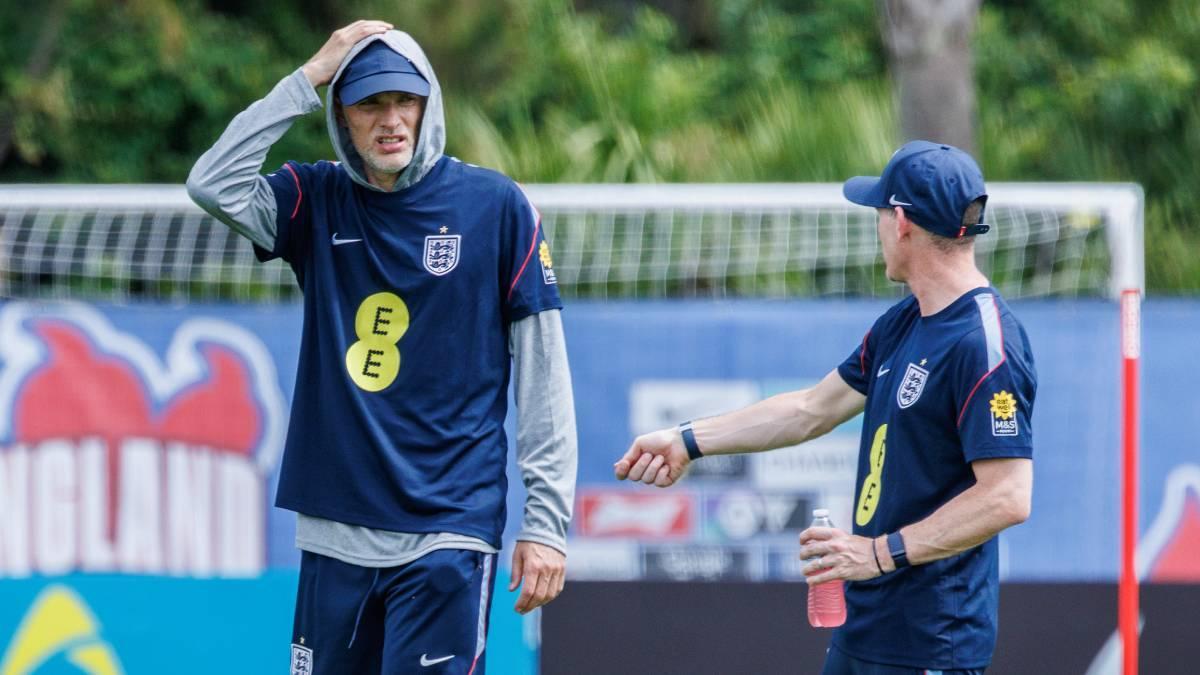 Thomas Tuchel, in an image at England training