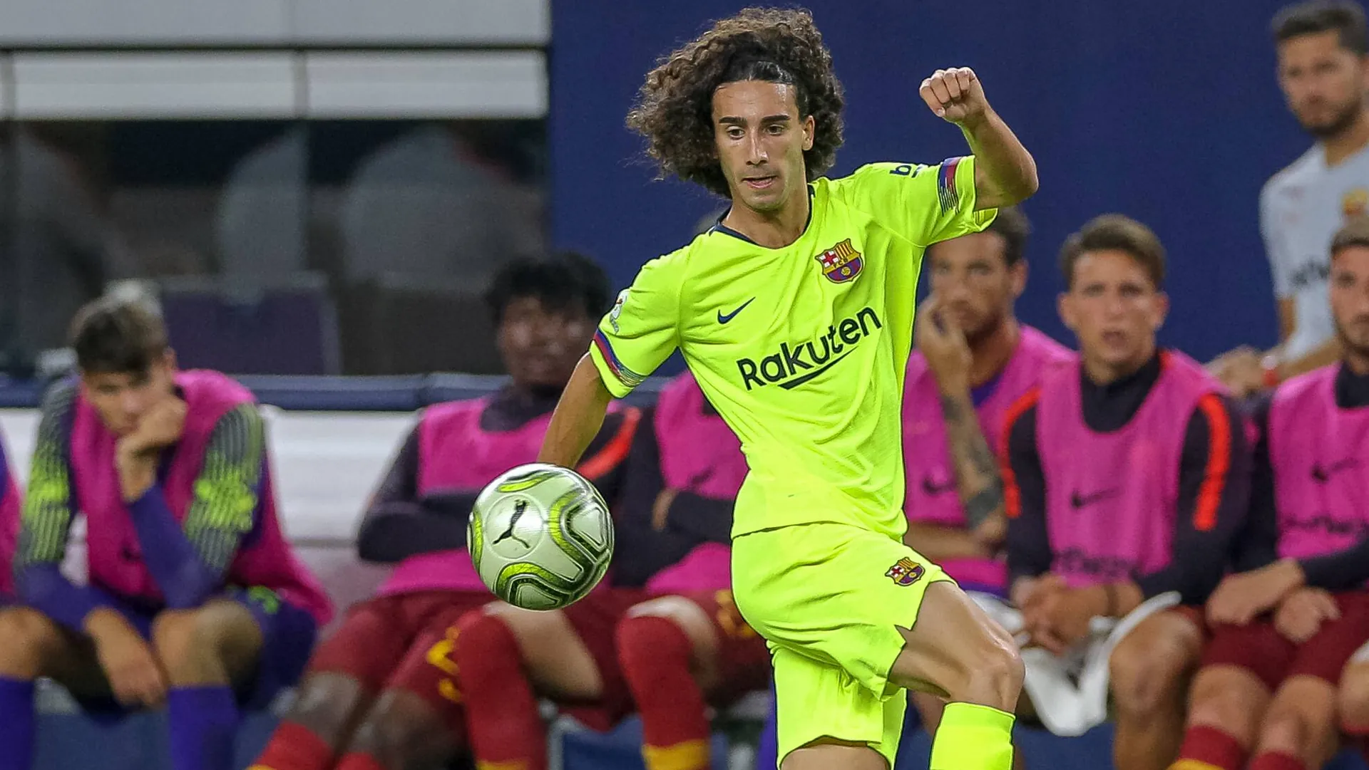 Marc Cucurella in the FC Barcelona jersey in the summer of 2018.