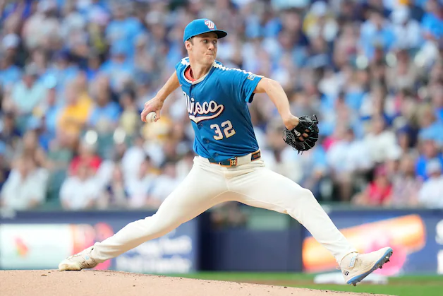 Jacob Misiorowski in action against the Philadelphia Phillies.