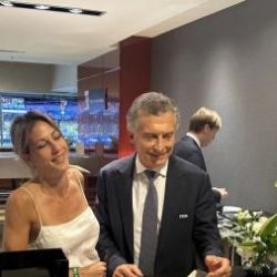 Mauricio Macri and Dolores Teuly | Photo: CEDOC