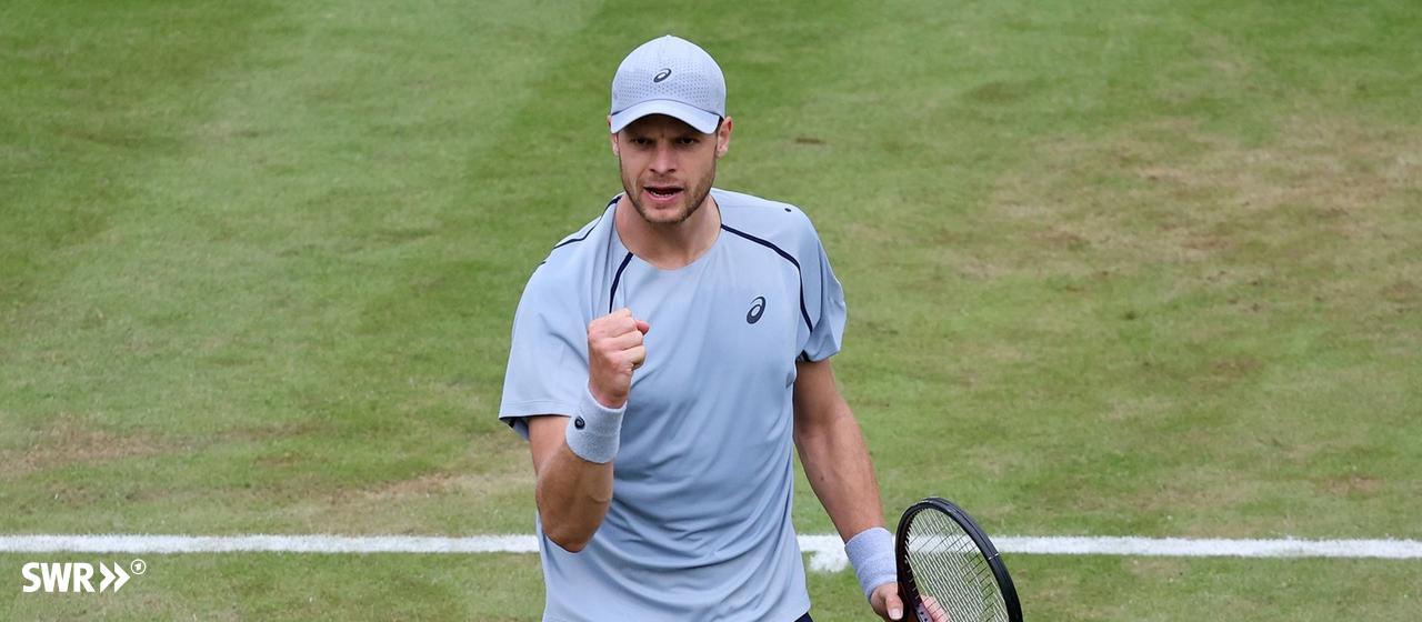 Yannick Hanfmann prevailed against the American Aleksandar Kovacevic at the Weissenhof in Stuttgart.