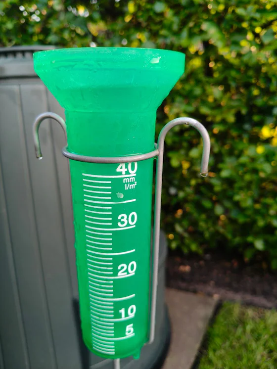 Chantal Vandevoorde measured a lot of rain in Izegem last night.