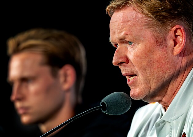 Ronald Koeman at the press conference.