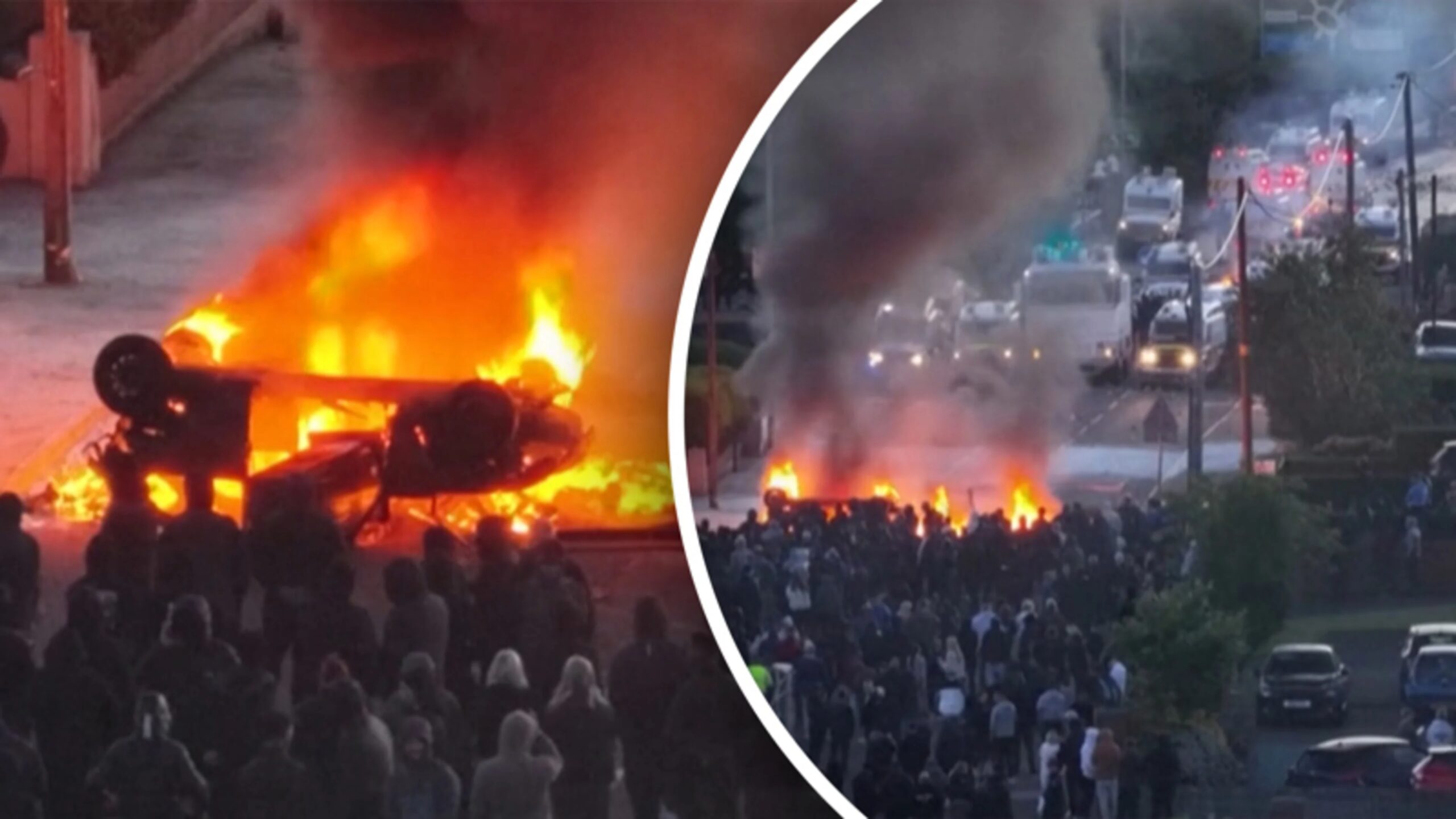 Belfast on fire after knife attack: anti-immigration protests turn into riots