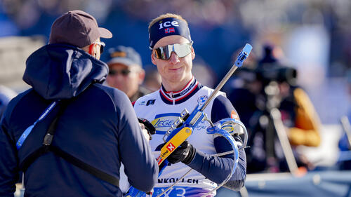 Biathlon legend Johannes Thingnes Bø takes part in training