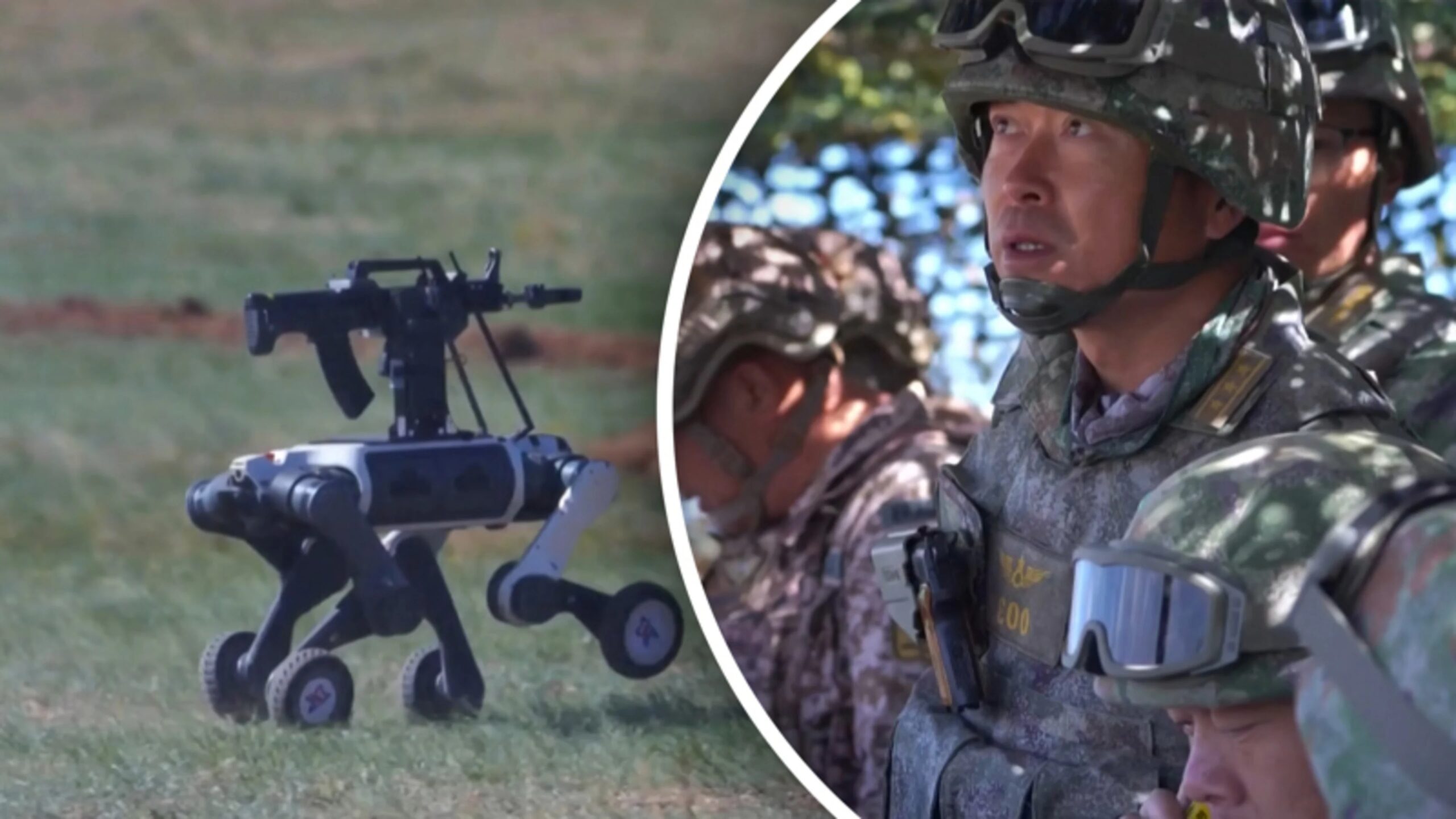 Chinese army shares images: robot wolves deployed on battlefield