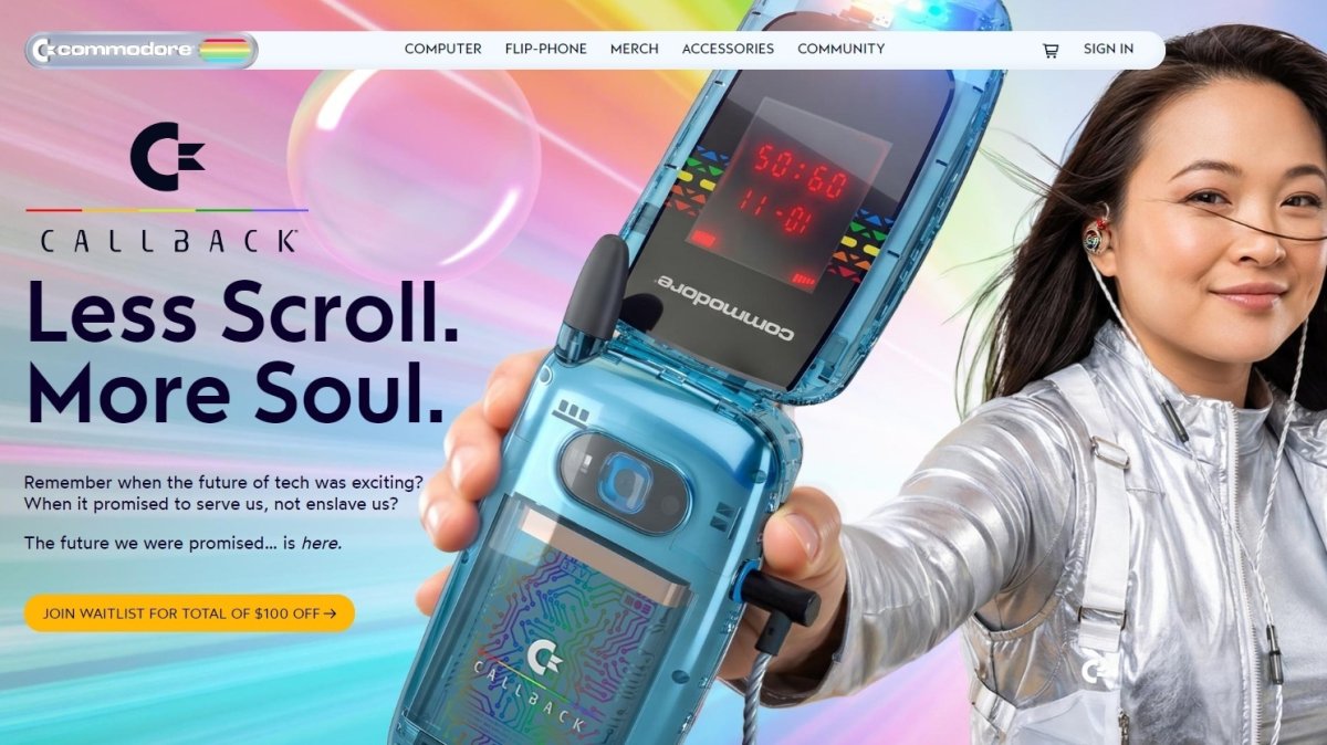 Commodore Returns: Flip Phone to Combat Digital Addiction Awaits You!