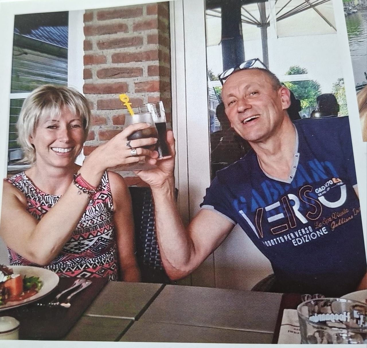 Kim and Jan van Kessel toast to life (private photo).