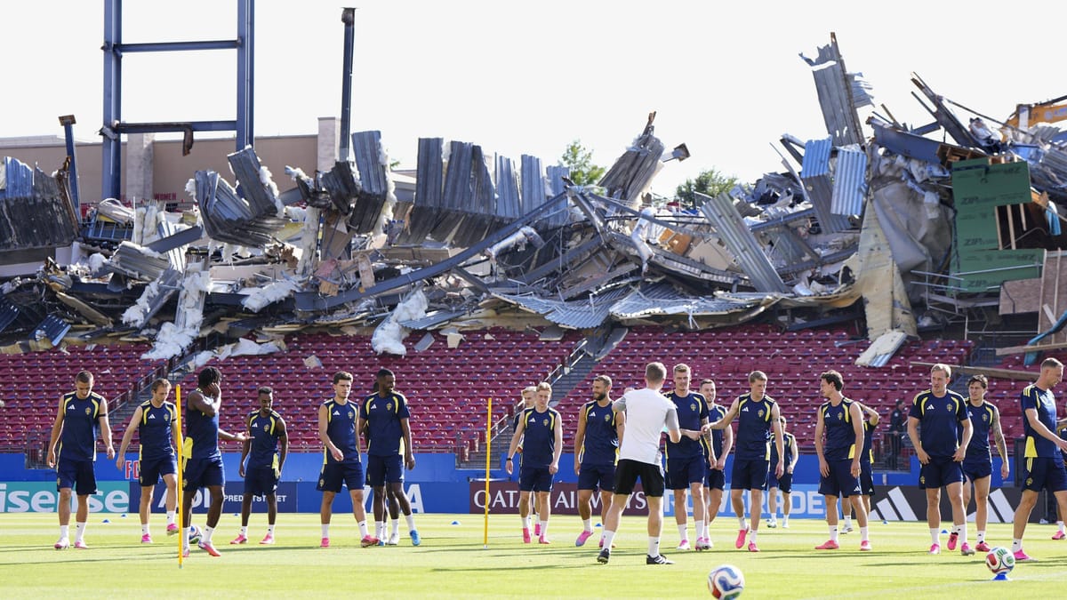 Curious Twist at World Cup: Sweden Trains Amidst Stadium Ruins