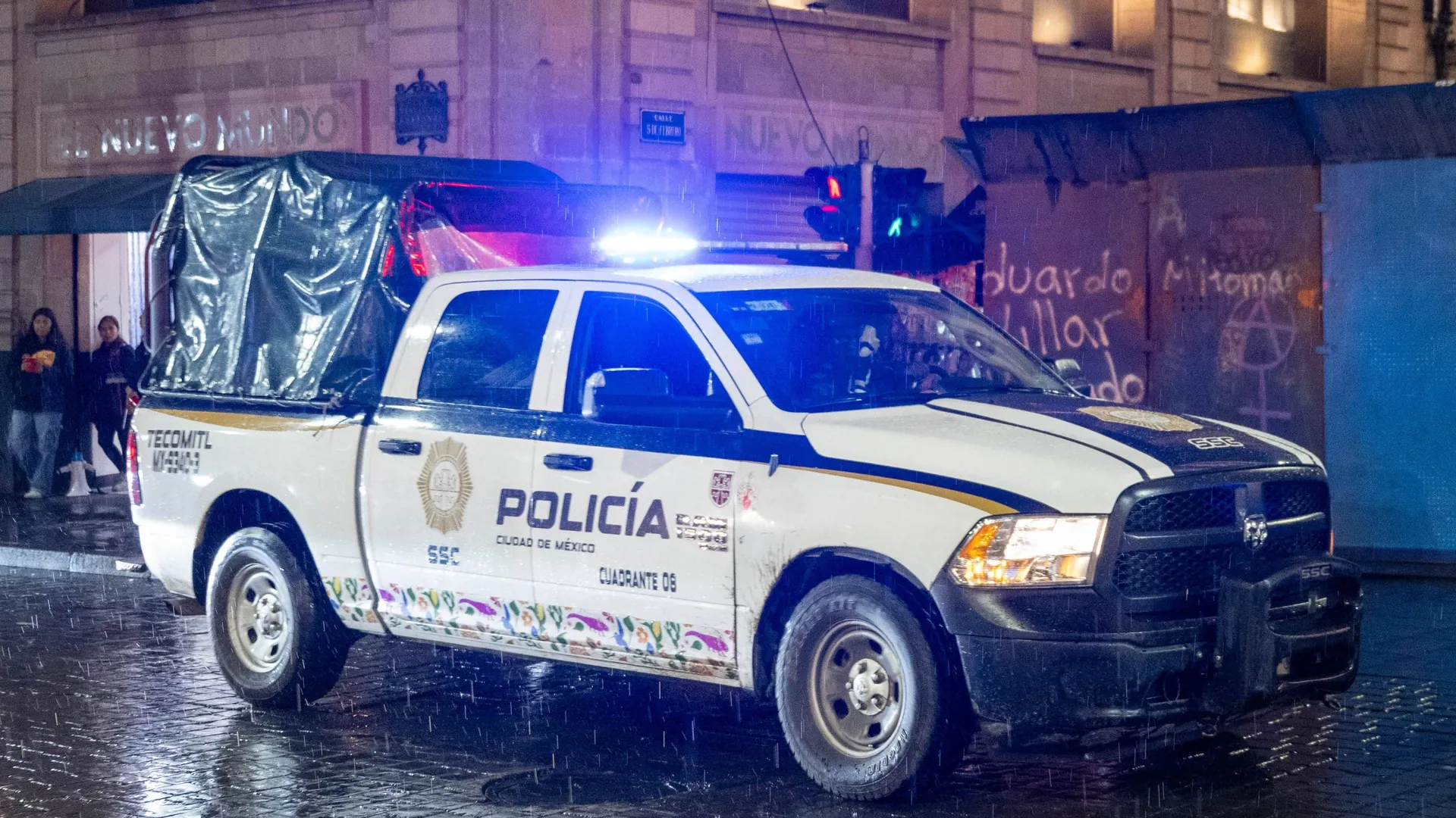 A police car in Mexico (symbolic image). A police car in Mexico (symbolic image).