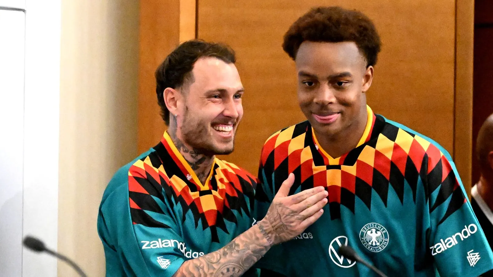 David Raum (l.) and Assan Ouédraogo: The two Leipzigers are both in the German World Cup squad.