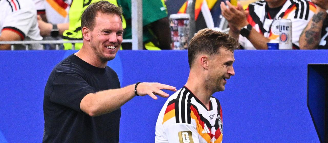 Julian Nagelsmann (l.) and Joshua Kimmich