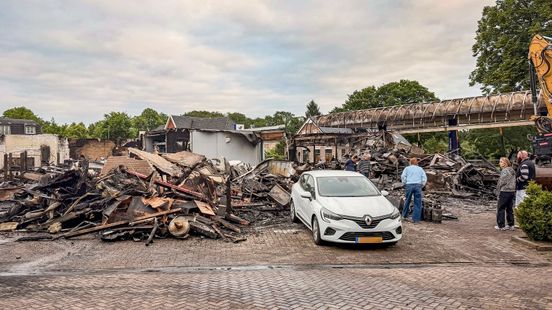 Damage clearly visible after a major fire in Norg