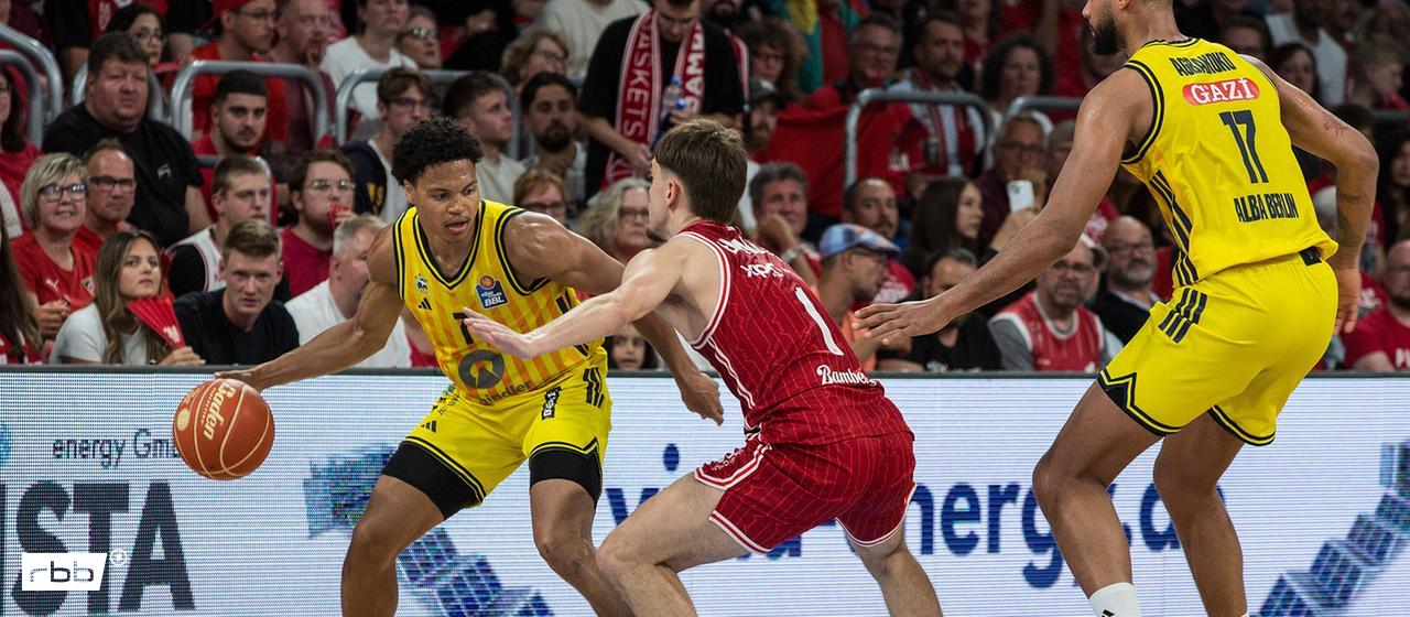 Jack Kayil from Alba Berlin in the game against Bamberg. (Photo: IMAGO / photo booth)
