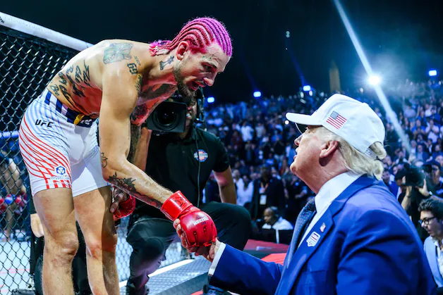 Trump met one of the UFC fighters.