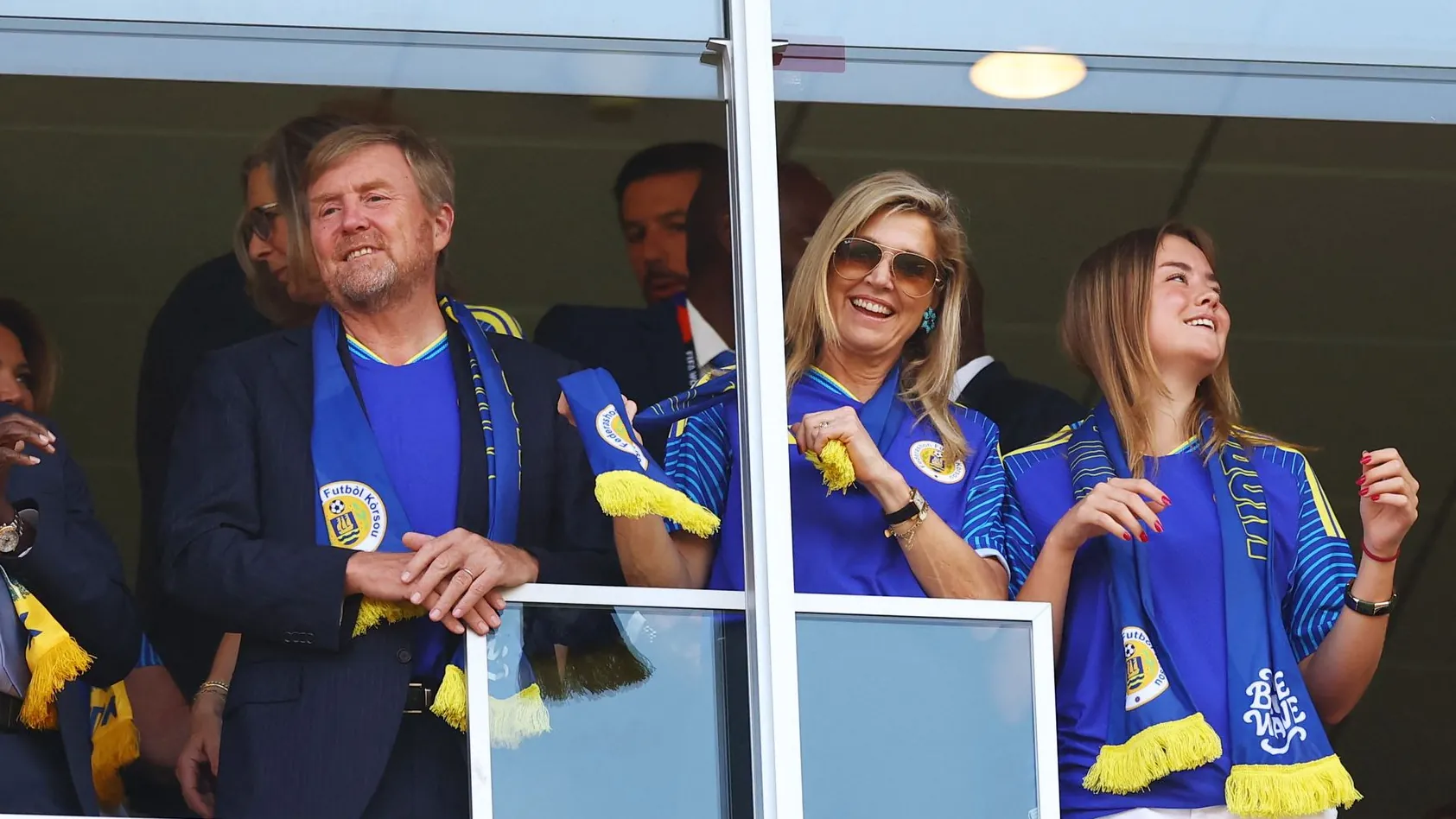 Willem-Alexander, Máxima and Ariane: They didn't miss the game in Kansas City. Willem-Alexander, Máxima and Ariane: They didn't miss the game in Kansas City.