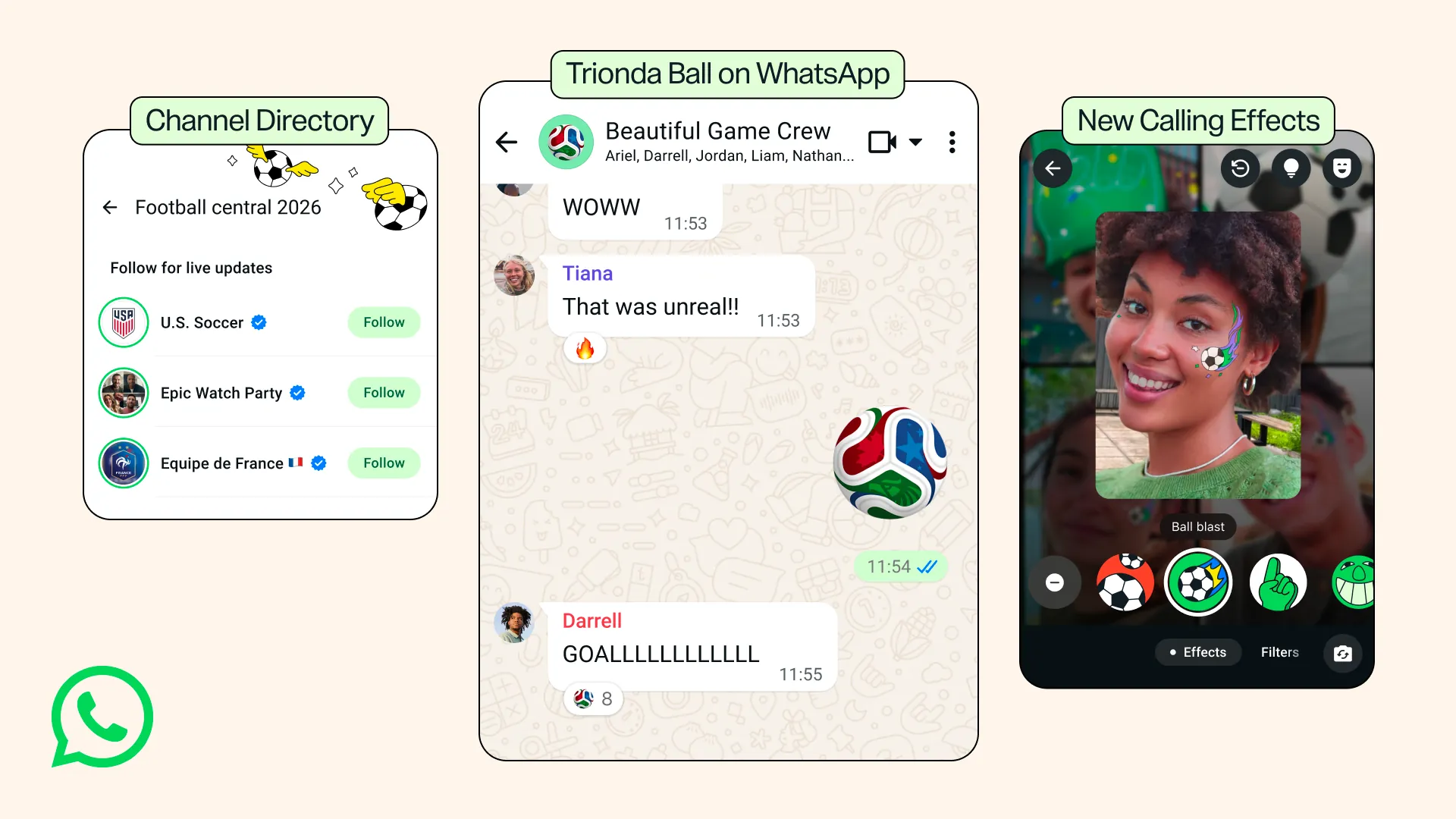 WhatsApp features: Meta automatically swaps the soccer emoji for the World Cup ball. WhatsApp features: Meta automatically swaps the soccer emoji for the World Cup ball.