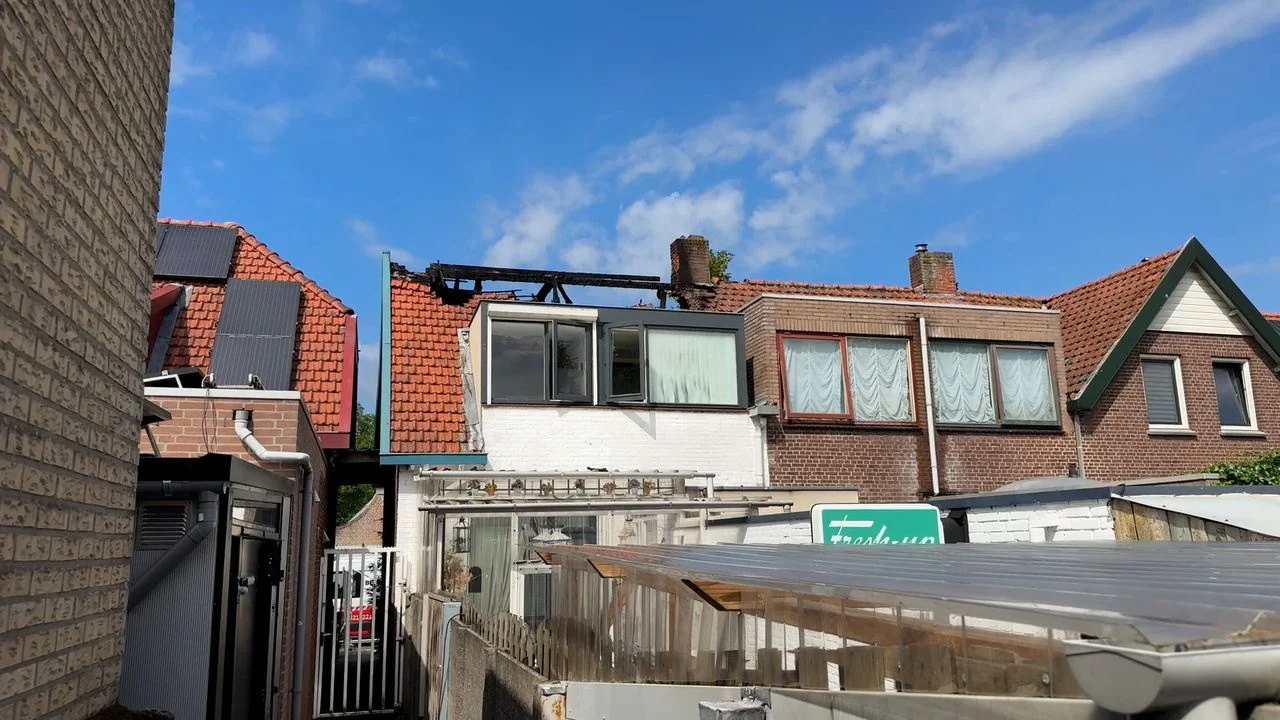 The entire roof of Frans' house has disappeared (photo: Omroep Brabant).