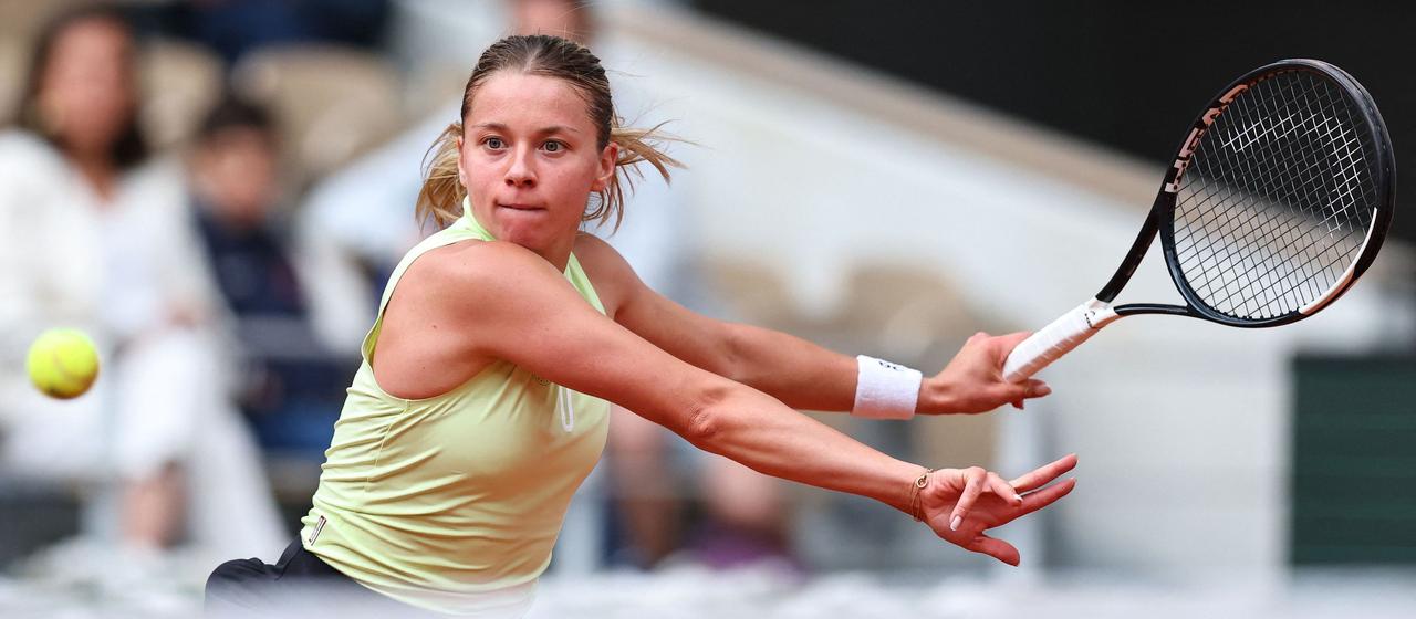 Maja Chwalinska in action during the French Open