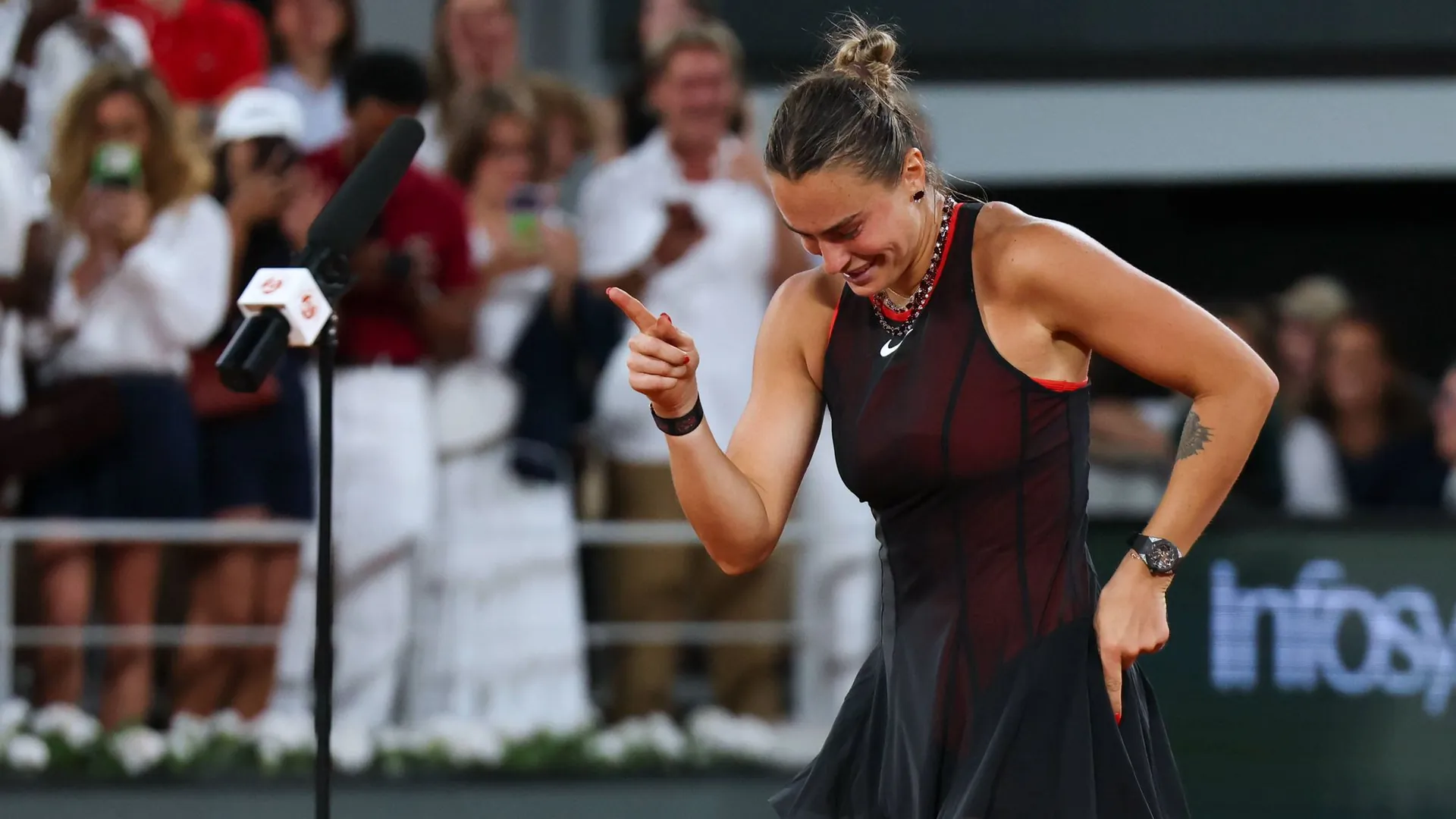 Aryna Sabalenka: She is in the quarterfinals of the French Open. Aryna Sabalenka: She is in the quarterfinals of the French Open.