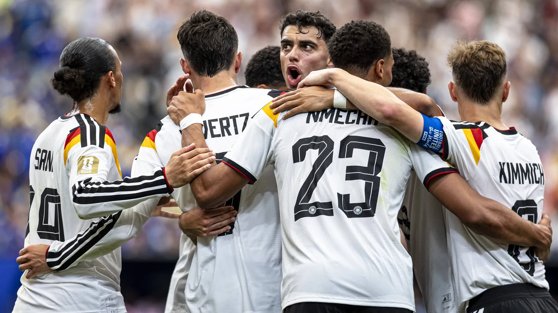 Kai Havertz celebrates with the team after his goal in the game against Curaçao on June 14, 2026. Kai Havertz celebrates with the team after his goal in the game against Curaçao on June 14, 2026.