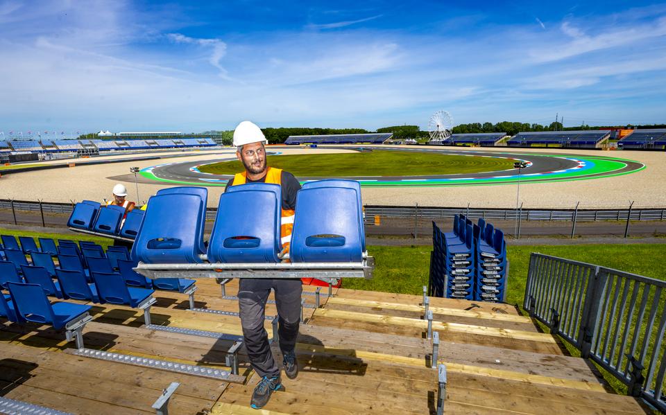 Grandstands prepared for TT Assen
