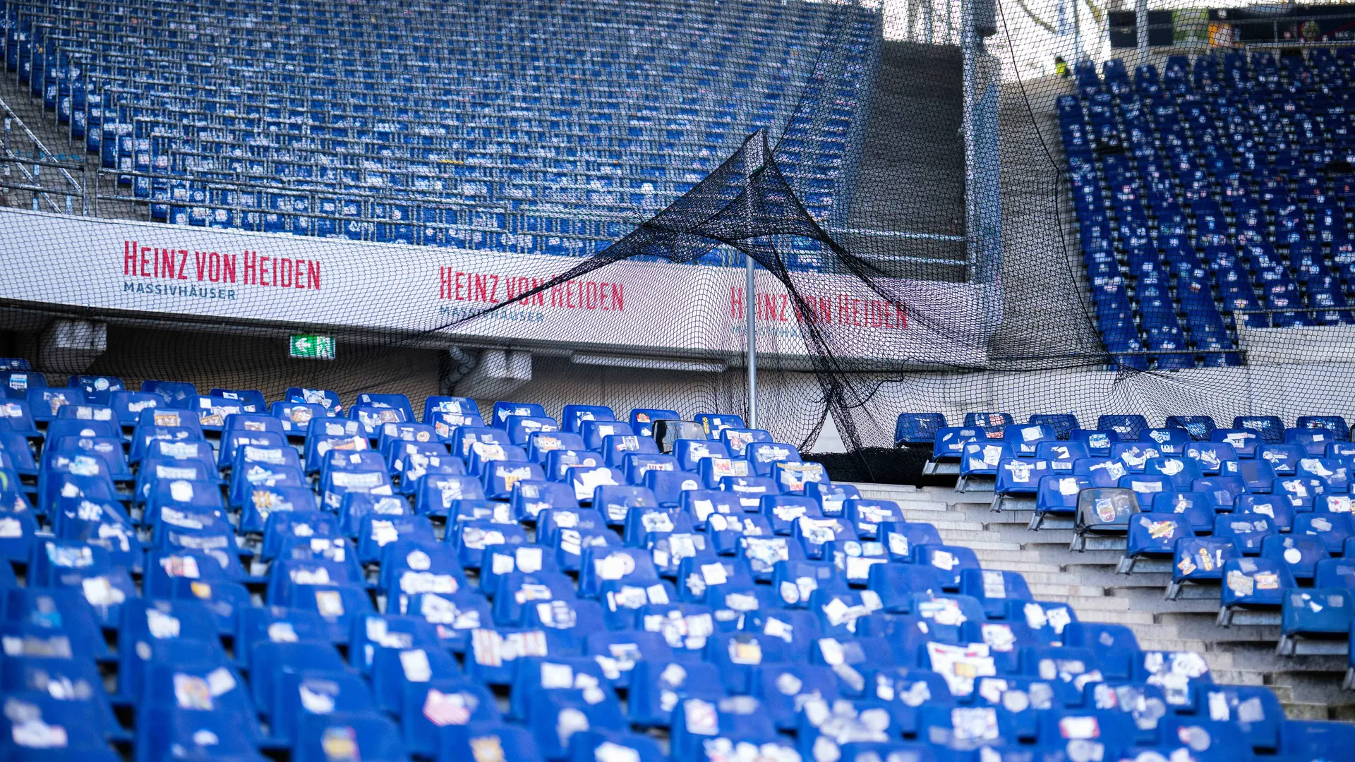 Seat shells in the 96 Stadium: Fans will soon be able to take them home. Seat shells in the 96 Stadium: Fans will soon be able to take them home.