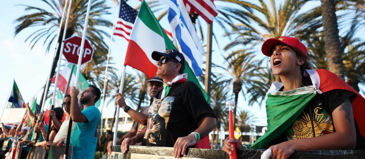 Protesters in Los Angeles.