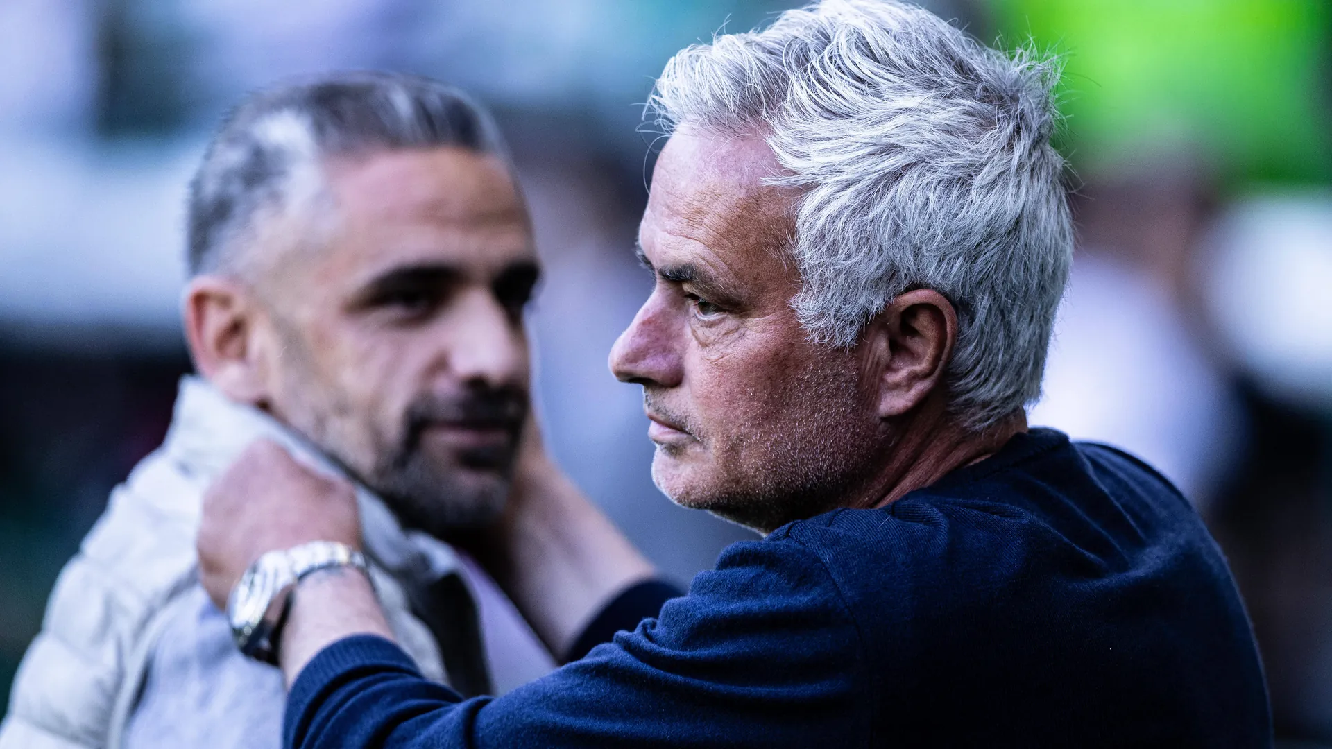 The then Benfica coach José Mourinho and Rui Borges, coach of Sporting Lisbon, at a match between the two clubs in April.