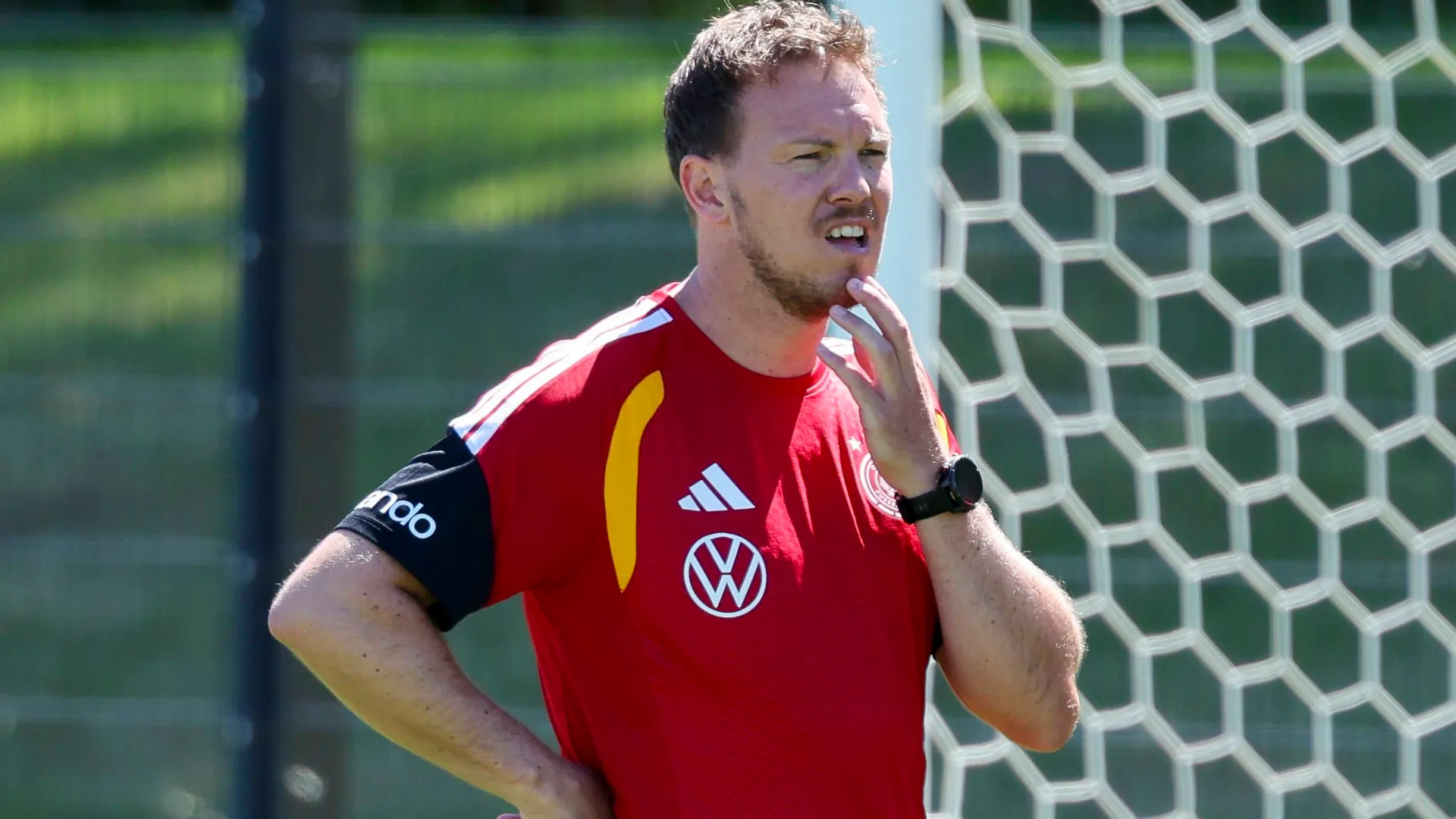 Julian Nagelsmann, here during the World Cup preparations with the DFB team: The 38-year-old has been national coach since September 2023. Julian Nagelsmann, here during the World Cup preparations with the DFB team: The 38-year-old has been national coach since September 2023.