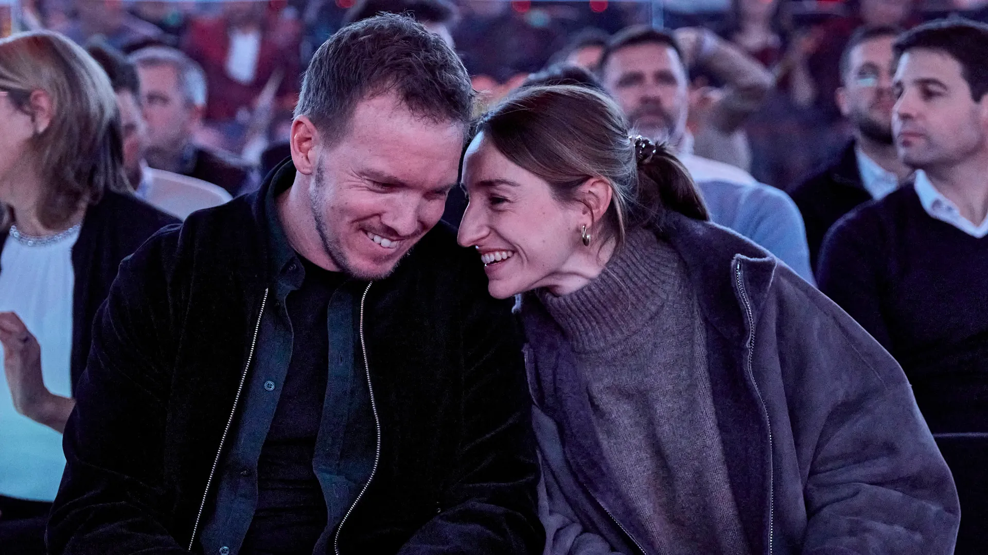 Julian Nagelsmann (l.) and Lena Wurzenberger in December 2024: They mainly interacted with each other through FC Bayern.