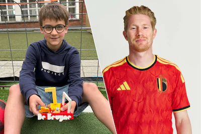 LEGO fan Emiel (10) wins national school competition with ode to Kevin De Bruyne: “He is my big idol”