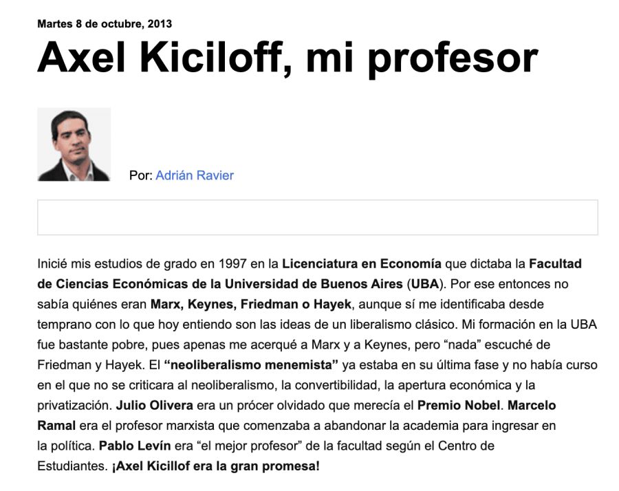 Lethal file: the praise of Milei’s new spokesperson for his former teacher Kicillof