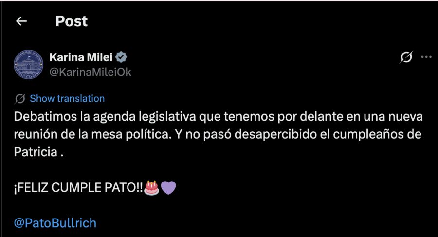 Libertarian intern: the three fights that the photo of the Government’s Political Table does not hide