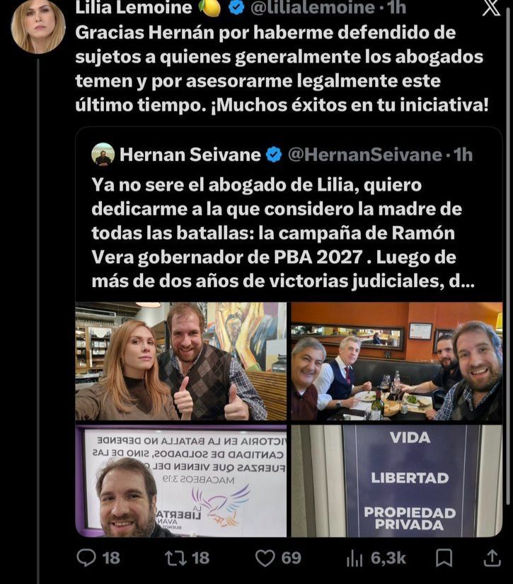 Lilia Lemoine’s legal advisor resigned and will now work for Nene Vera