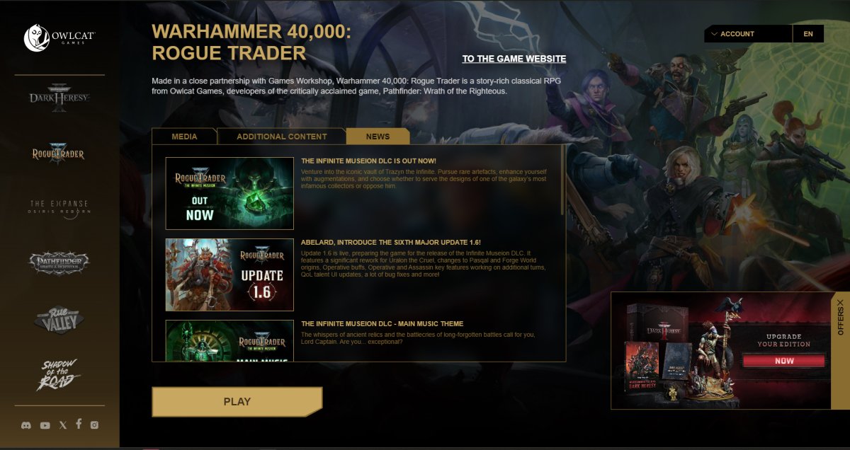 Owlcat Pulls ‘Rogue Trader’ Launcher After Just 19 Hours: What Happened?